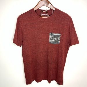 Hurley Burgundy Hip Pocket Tee Short Sleeve Shirt